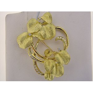 Photo: K18YG DIA BROOCH