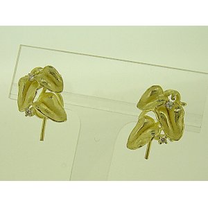 Photo: K18YG DIA EARRING