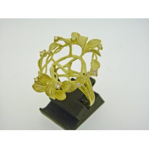 Photo: K18YG DIA RING (NEW LEAF)