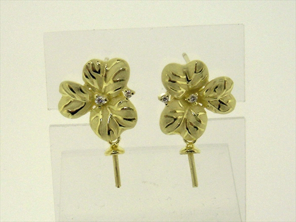 Photo1: K18YG　DIA  EARRING