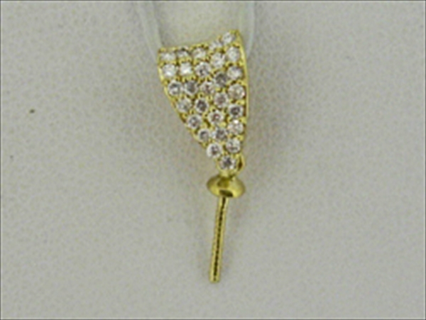 Photo1: K18YG DIA PENDANT