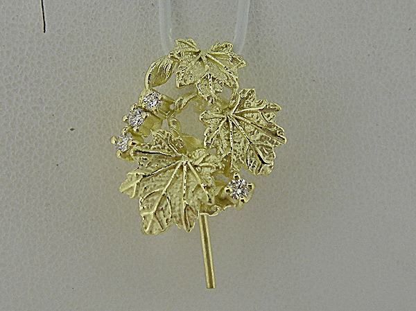 Photo1: K18YG DIA PENDANT