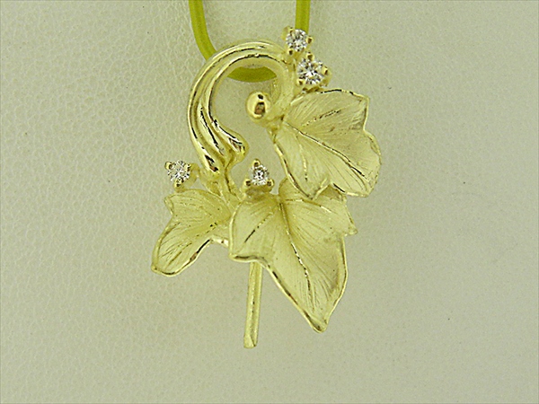 Photo1: K18YG DIA PENDANT