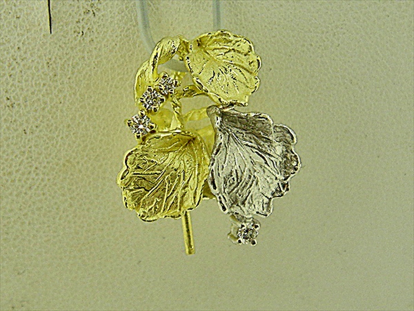 Photo2: K18YG DIA PENDANT