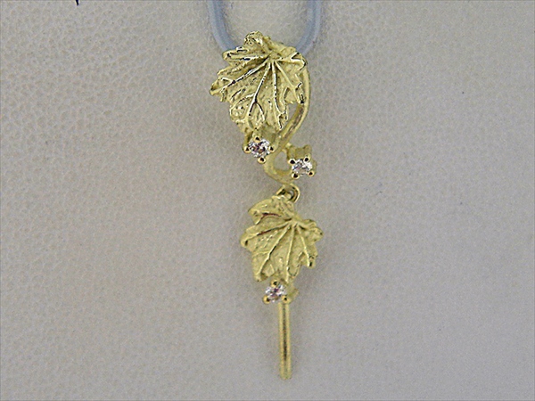 Photo1: K18YG DIA PENDANT