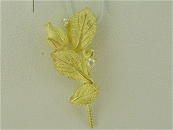 Photo1: K18YG DIA PENDANT