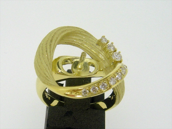 Photo1: K18YG DIA RING