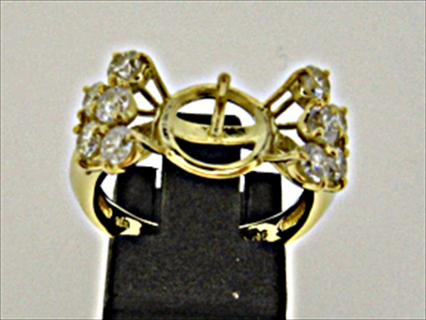 Photo1: K18YG DIA RING