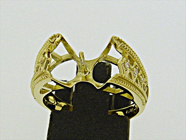 Photo1: K18YG DIA RING