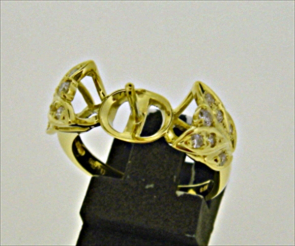 Photo1: K18YG DIA RING