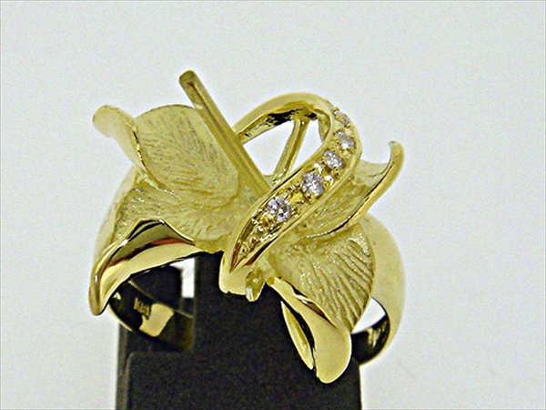 Photo1: K18YG DIA RING