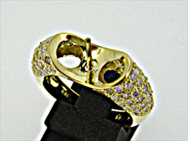 Photo1: K18YG DIA RING