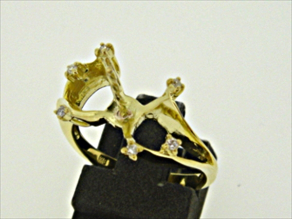 Photo1: K18YG DIA RING