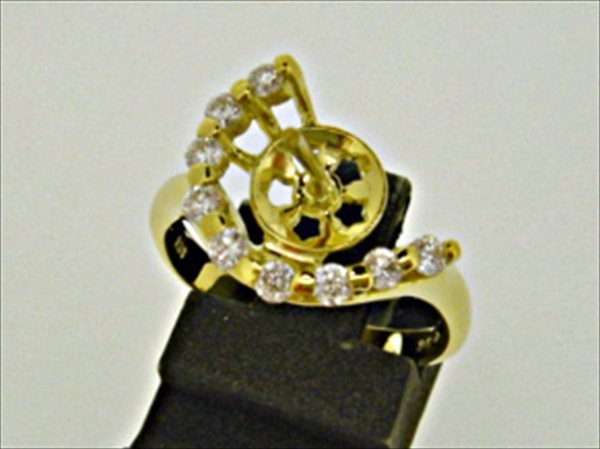 Photo1: K18YG DIA RING