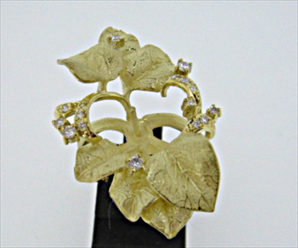 Photo1: K18YG DIA RING