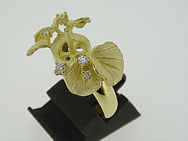 Photo3: K18YG DIAMOND RING