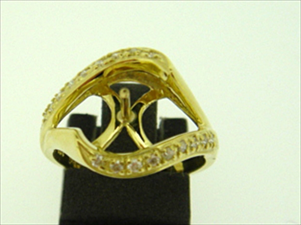 Photo1: K18YG DIA RING