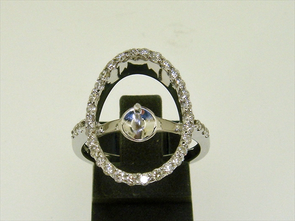 Photo1: K18WG DIA RING