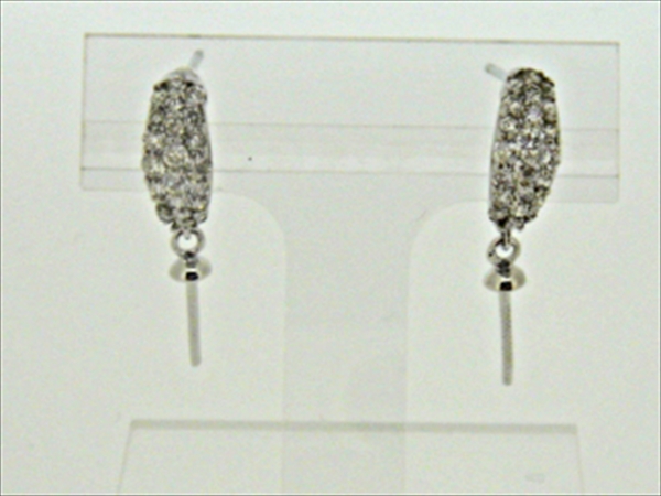 Photo1: K18WG　DIA  EARRING