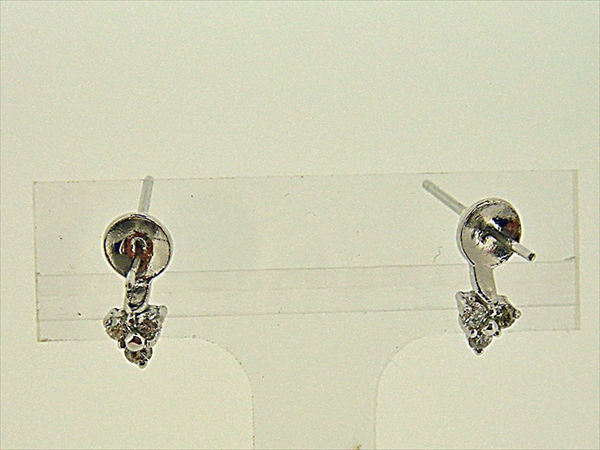 Photo1: K18WG　DIA  EARRING