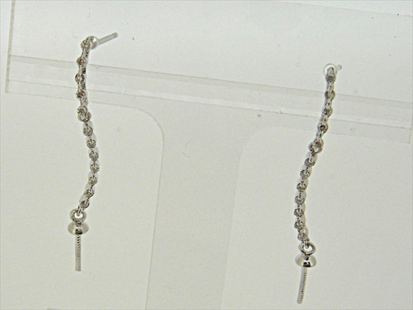 Photo1: K18WG　DIA  EARRING