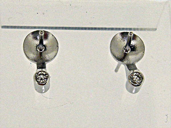 Photo1: K18WG　DIA  EARRING