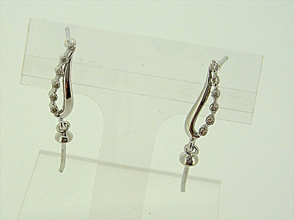 Photo1: K18WG　DIA  EARRING