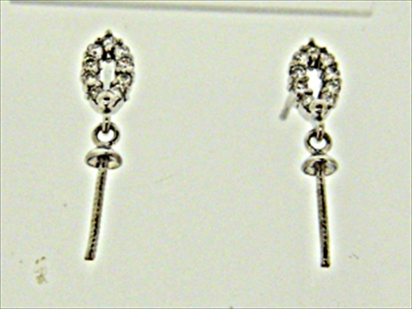 Photo1: K18WG　DIA  EARRING