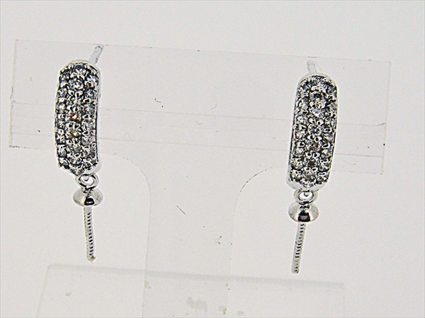 Photo1: K18WG　DIA  EARRING