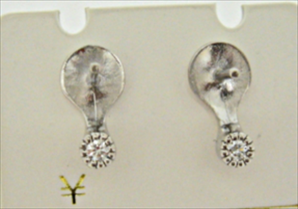 Photo1: K18WG　DIA  EARRING