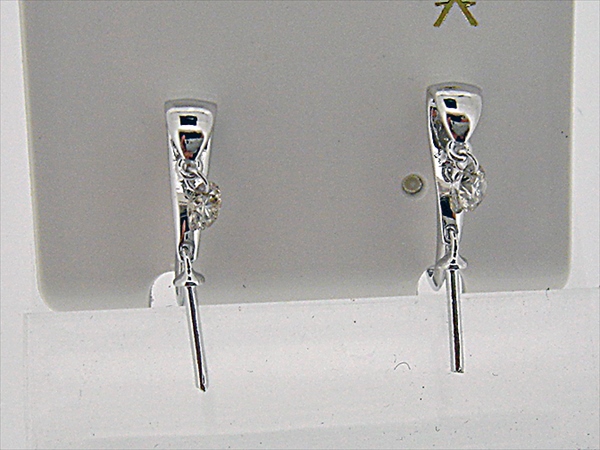 Photo1: K18WG　DIA  EARRING