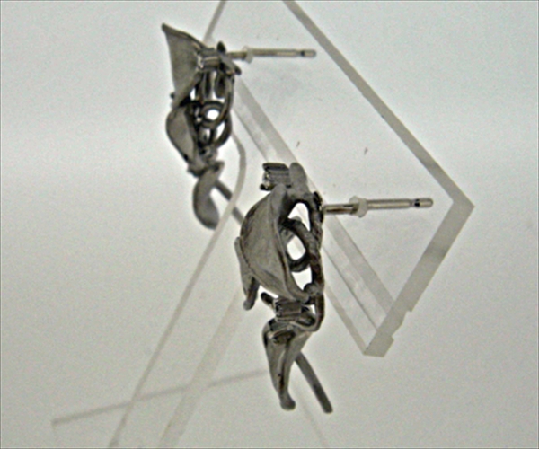 Photo2: K18WG DIAMOND EARRING