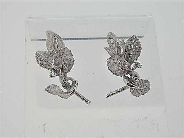 Photo1: K18WG　DIA  EARRING