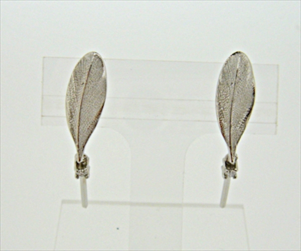 Photo1: K18WG　DIA  EARRING