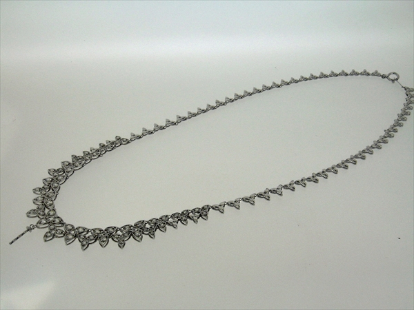 Photo1: K18WG DIA PENDANT