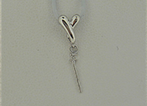Photo1: K18WG DIA PENDANT