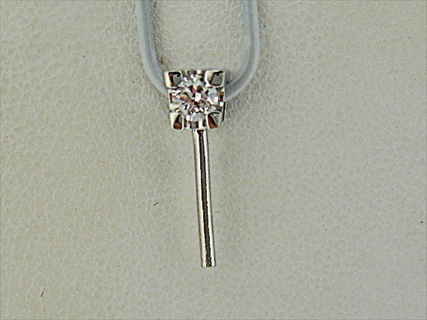 Photo1: K18WG DIA PENDANT
