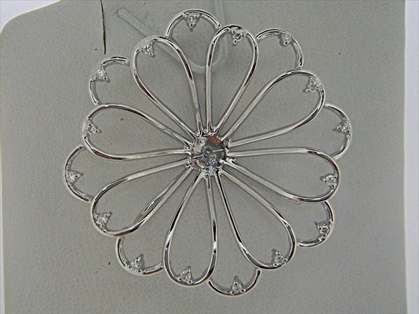 Photo1: K18WG DIA PENDANT