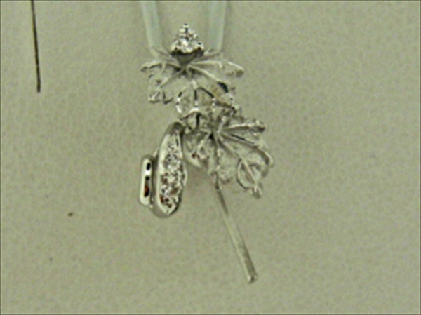 Photo1: K18WG DIA PENDANT