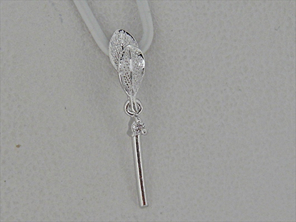 Photo1: K18WG DIA PENDANT