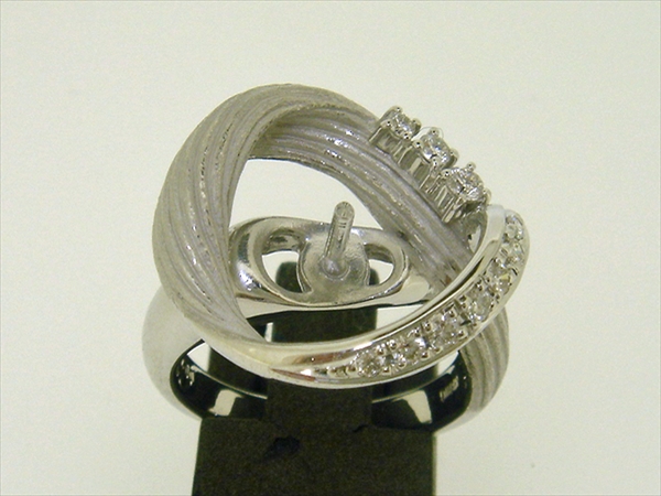 Photo1: K18WG DIA RING