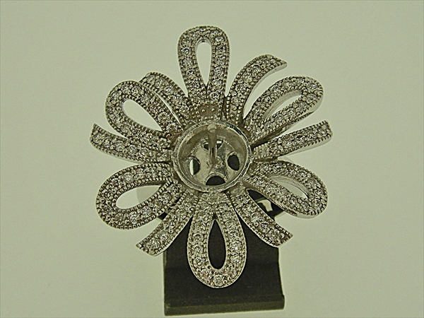 Photo1: K18WG DIA RING